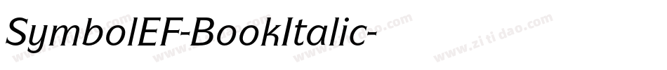 SymbolEF-BookItalic字体转换