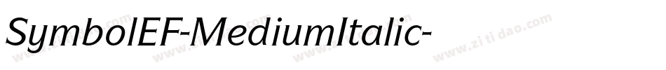 SymbolEF-MediumItalic字体转换