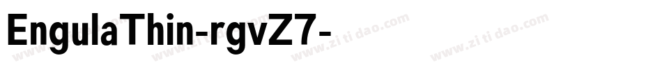 EngulaThin-rgvZ7字体转换