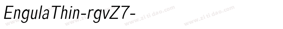 EngulaThin-rgvZ7字体转换