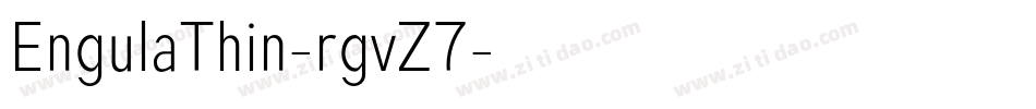 EngulaThin-rgvZ7字体转换