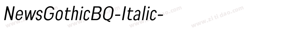 NewsGothicBQ-Italic字体转换