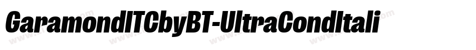 GaramondITCbyBT-UltraCondItalic字体转换