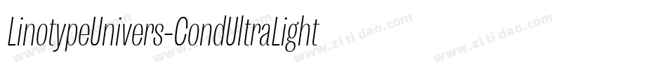 LinotypeUnivers-CondUltraLightItalic字体转换