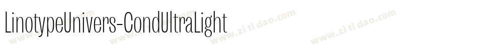 LinotypeUnivers-CondUltraLight字体转换