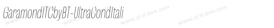 GaramondITCbyBT-UltraCondItalic字体转换