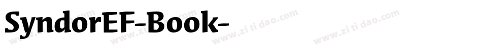 SyndorEF-Book字体转换