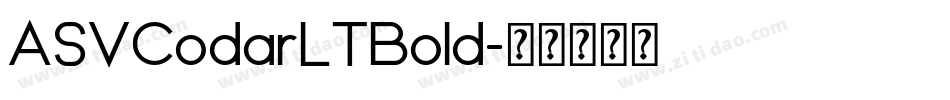 ASVCodarLTBold字体转换