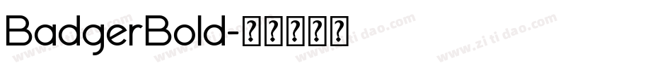 BadgerBold字体转换