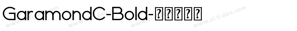 GaramondC-Bold字体转换