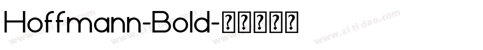Hoffmann-Bold字体转换