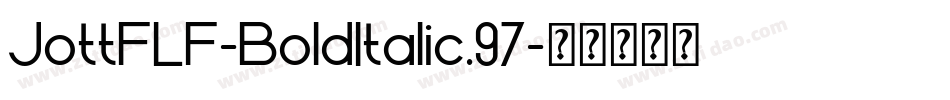 JottFLF-BoldItalic.97字体转换