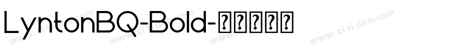 LyntonBQ-Bold字体转换