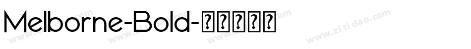 Melborne-Bold字体转换