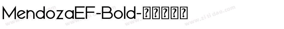 MendozaEF-Bold字体转换