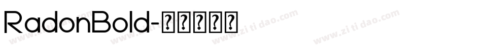 RadonBold字体转换