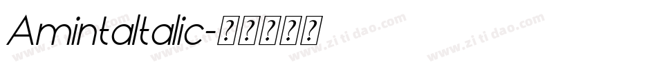 AmintaItalic字体转换