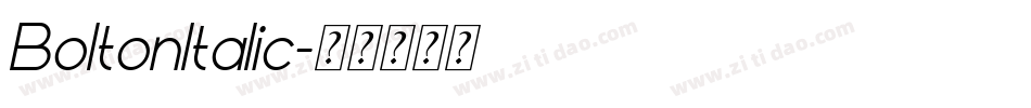 BoltonItalic字体转换