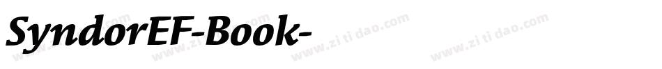 SyndorEF-Book字体转换