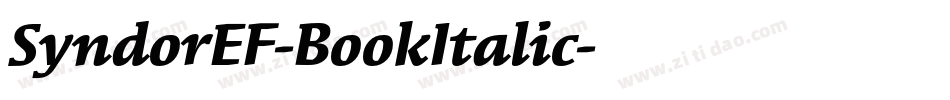 SyndorEF-BookItalic字体转换
