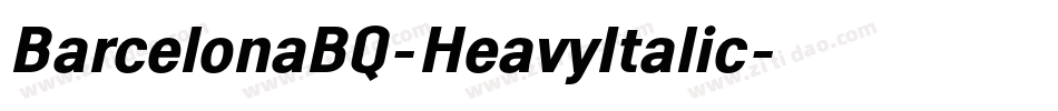 BarcelonaBQ-HeavyItalic字体转换