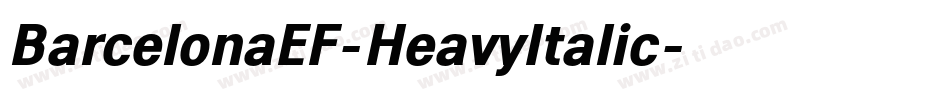 BarcelonaEF-HeavyItalic字体转换