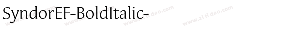 SyndorEF-BoldItalic字体转换