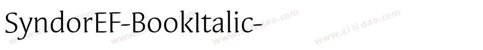 SyndorEF-BookItalic字体转换