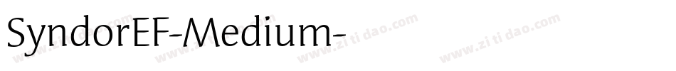 SyndorEF-Medium字体转换
