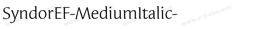 SyndorEF-MediumItalic字体转换