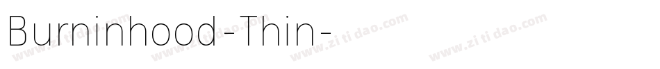 Burninhood-Thin字体转换