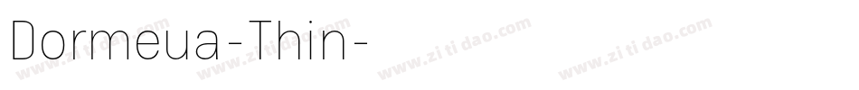 Dormeua-Thin字体转换