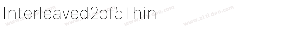 Interleaved2of5Thin字体转换