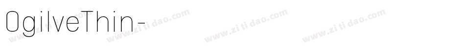 OgilveThin字体转换