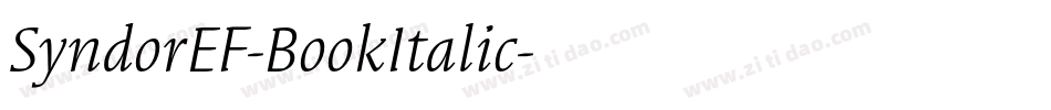 SyndorEF-BookItalic字体转换