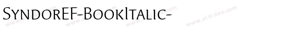 SyndorEF-BookItalic字体转换