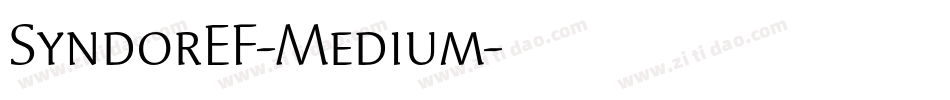 SyndorEF-Medium字体转换