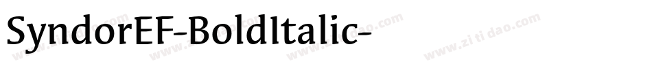SyndorEF-BoldItalic字体转换