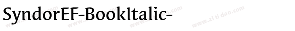 SyndorEF-BookItalic字体转换
