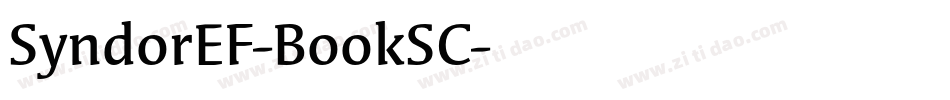 SyndorEF-BookSC字体转换
