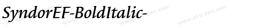 SyndorEF-BoldItalic字体转换