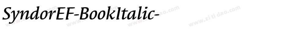 SyndorEF-BookItalic字体转换