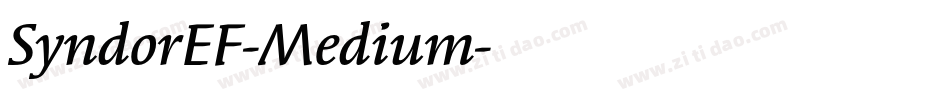 SyndorEF-Medium字体转换