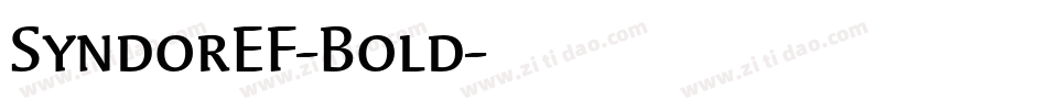SyndorEF-Bold字体转换