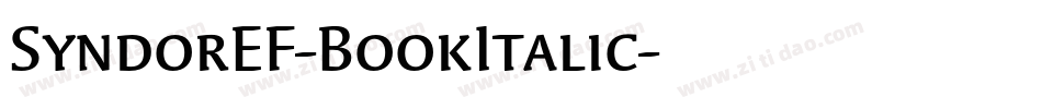 SyndorEF-BookItalic字体转换