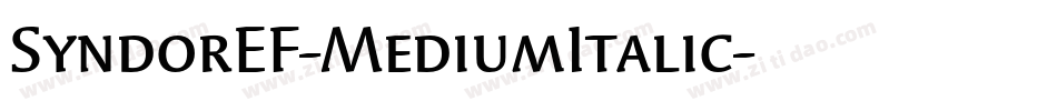 SyndorEF-MediumItalic字体转换