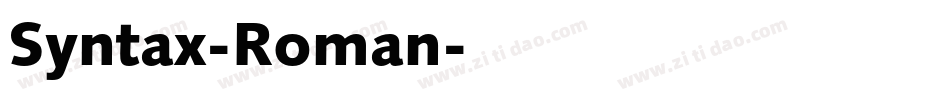 Syntax-Roman字体转换