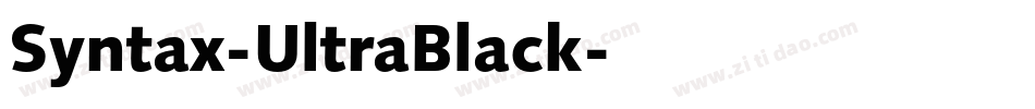 Syntax-UltraBlack字体转换