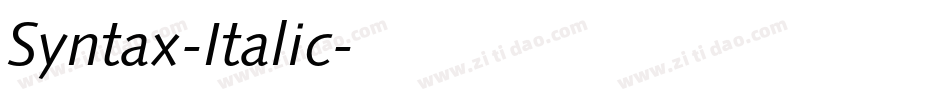 Syntax-Italic字体转换