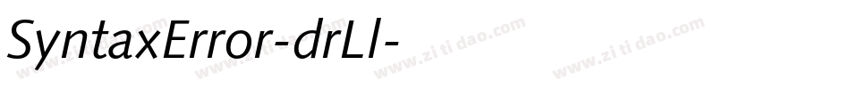 SyntaxError-drLl字体转换